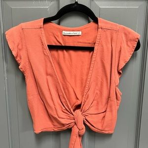 Abercrombie Tie Front crop top